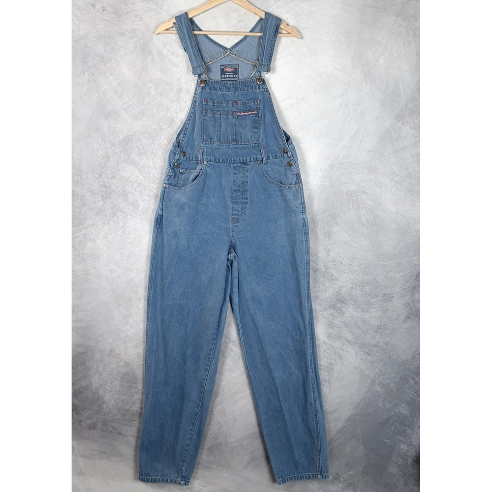 Squeeze Jeans Overalls Womens Medium Blue Denim Bib Relaxed Workwear Pockets